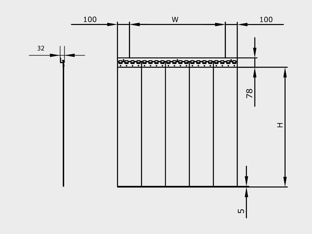 Монтаж внутри проема FC